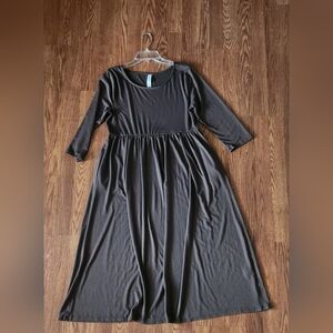 Zenana Outfitters Dark Brown Long Sleeve Dress